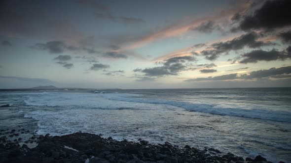 Timelapse Sunset over the Sea, Lanzarote