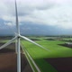 Wind turbines in bulb fields, Zeewolde, Netherlands - VideoHive Item for Sale