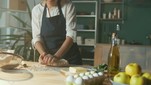 The Process of Making a Beautiful Dough Homemade Cakes For a Pastry Shop Startup