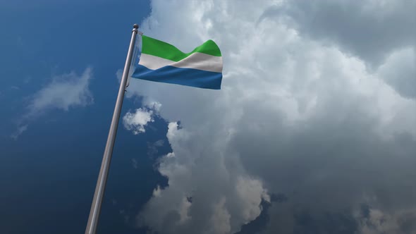 Sierra Leone Flag Waving 4k