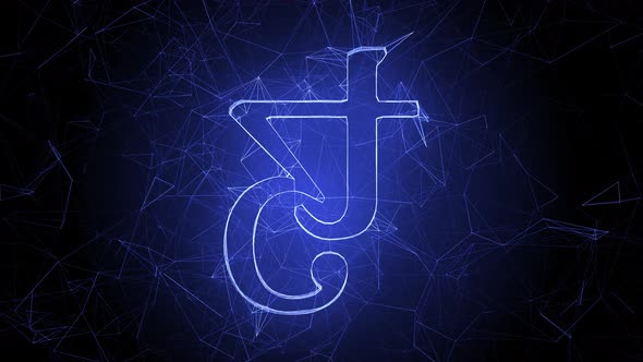 Emblem Of Crypto Currency Tezos Or Xtz 4k