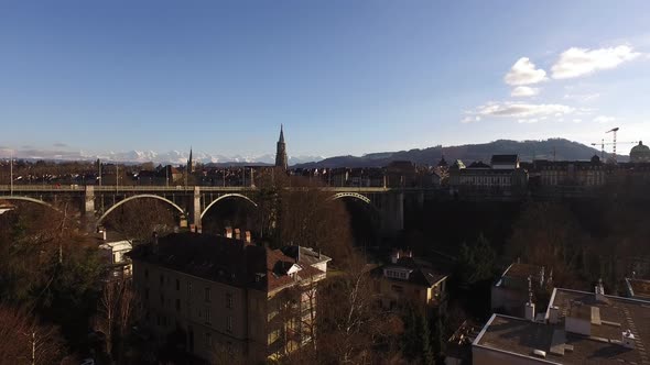 Aerial view of Bern city