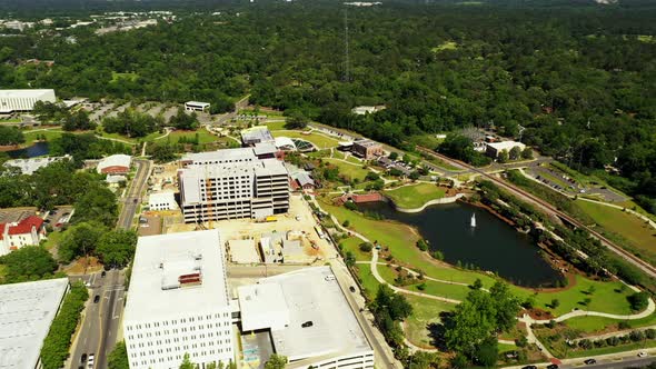 Aerial drone video Cascades Park Tallahassee FL