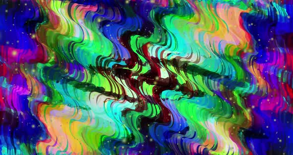 Abstract wave colorful animation. Multicolor liquid background. Beautiful gradient texture