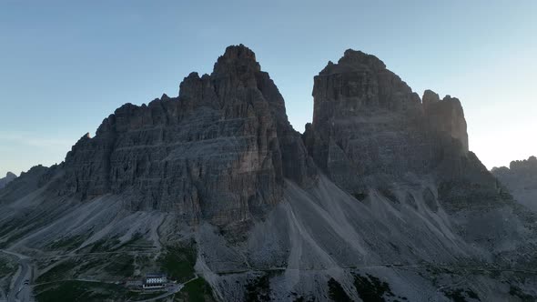 Beautiful Morning at Tre Cime di Lavaredo mountains