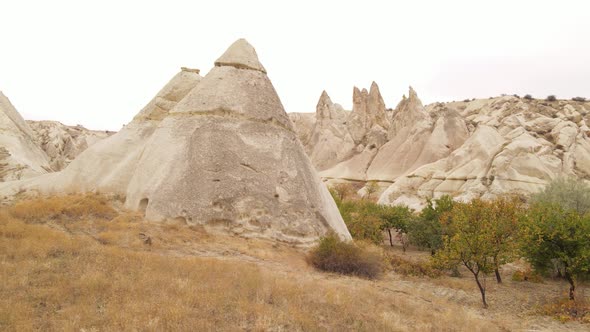 Cappadocia Landscape Aerial View. Turkey. Goreme National Park