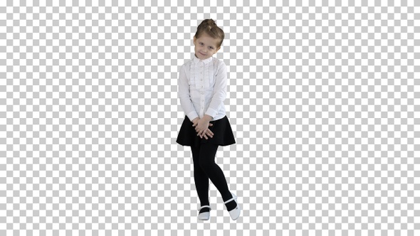 Little Girl Posing in Different Poses, Alpha Channel