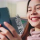 woman holding a smartphone and using online social on lifestyle. - VideoHive Item for Sale