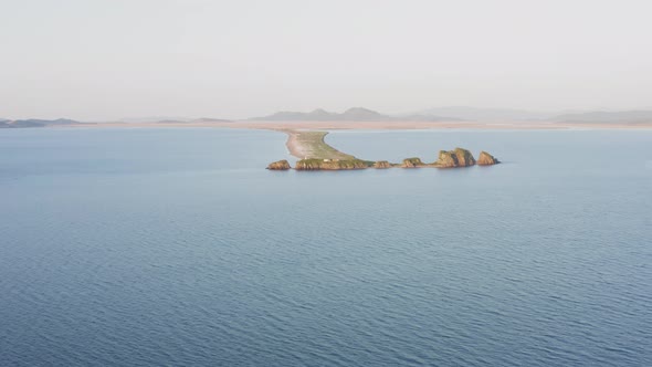 Aerial View of the Nazimov Sand Spit Russia