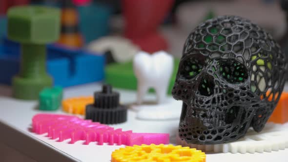 Amazing 3d Printed Gray Patterned Lace Skull