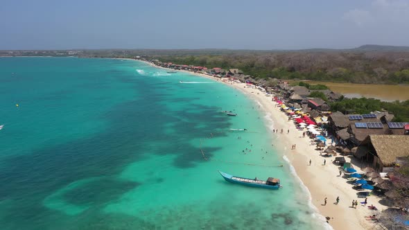 Tropical Beach in Caribbean Cartagena Colombia Baru Island