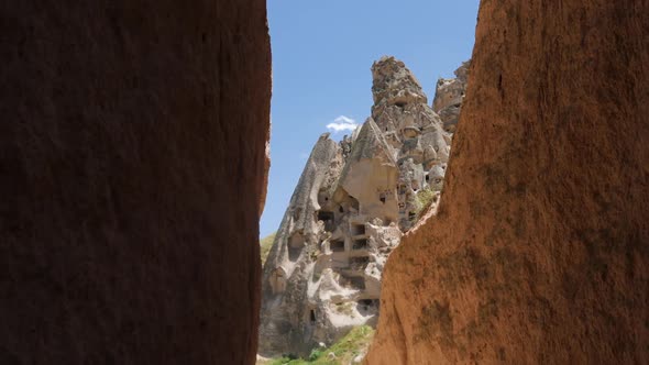 Large Stone Town of Uchhisar in Turkey