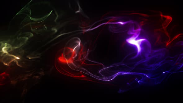 Colorful Fluid Particles Background