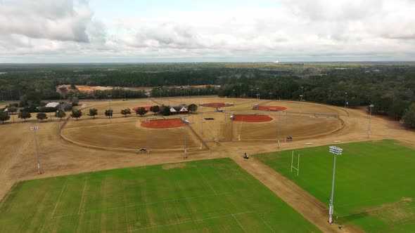 Aerial Footage Of Baseball Fields
