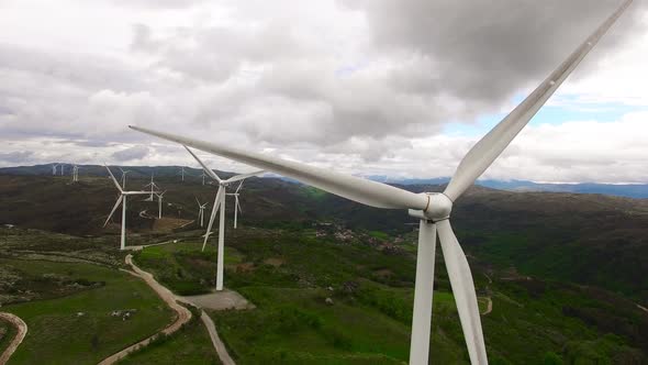 Alternative Energy Wind Power Turbines Station