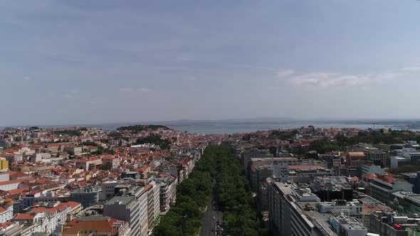 Avenue of Liberdade. Lisbon, Portugal 4k