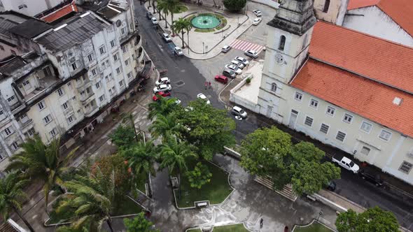 Downtown Sao Luis Maranhao at Northeast Brazil. Tourism landmark of city.