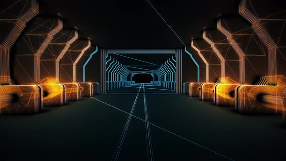 Science Fiction Futuristic Corridor 4k