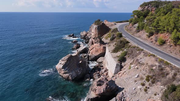 Turkey Mountain Coastline  Shore Mediterranean Sea