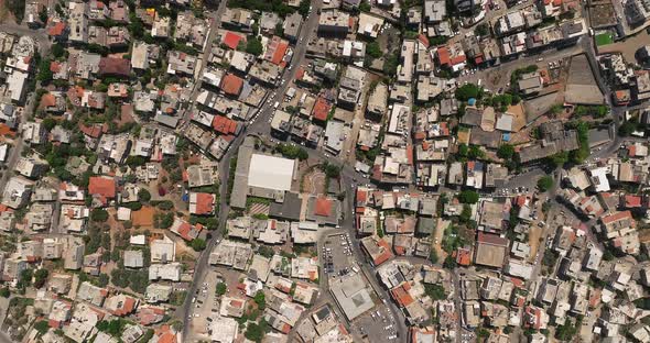 Aerial view of the Arab city of Um al Fahm in Northern Israel.