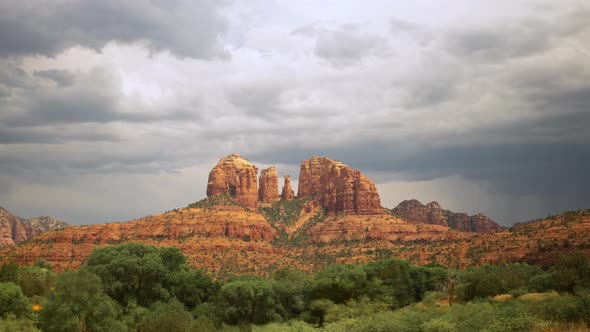 Ominous Clouds over Sedona Red Rocks Timelapse
