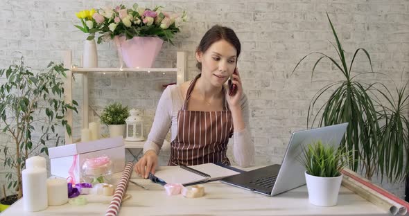 Young Woman Florist at Work