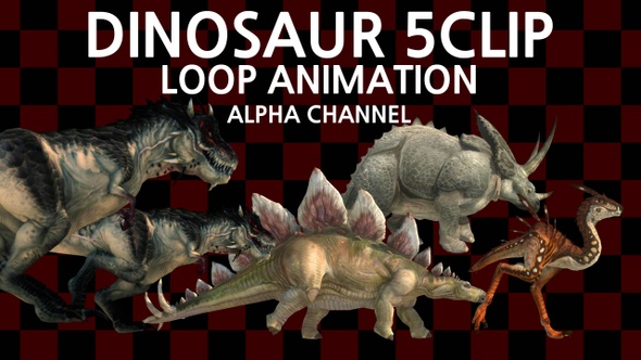 Dinosaur 5Clip Pack Loop Alpha alt
