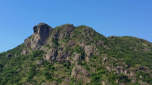 Hong Kong lion rock mountain