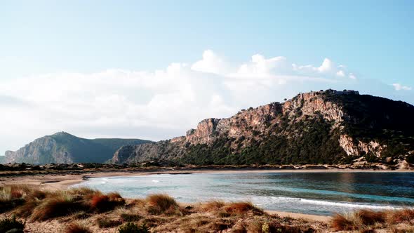 Greek Voidokilia Beach. Timelapse