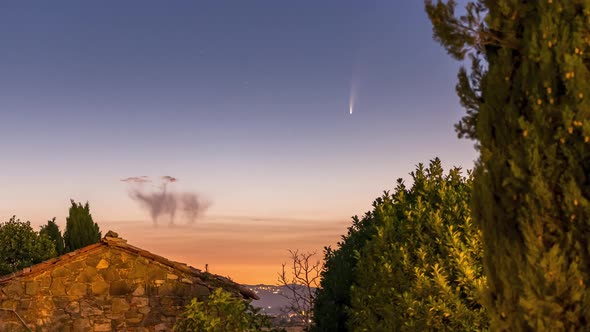 4K Timelapse of the Neowise Comet