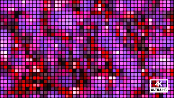 Multicolor Digital Dots Led Display Background Animation Looped V16
