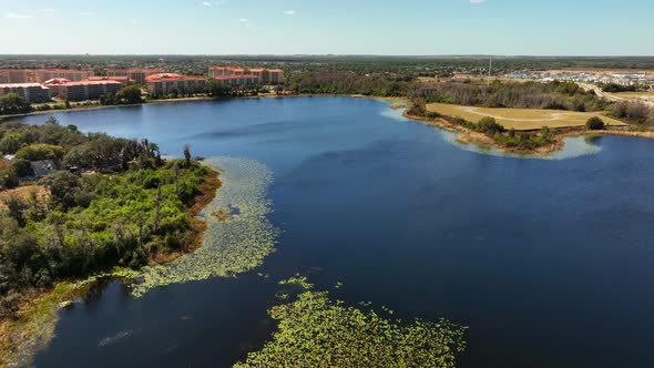 Aerial Video Lake Wilson Four Corners Florida Usa