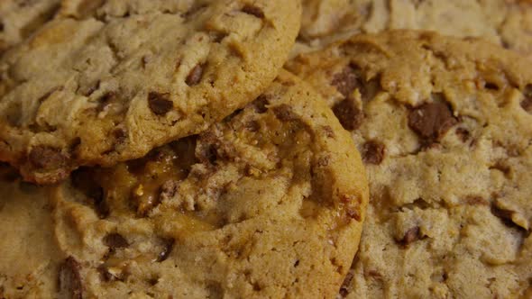 Cinematic, Rotating Shot of Cookies on a Plate