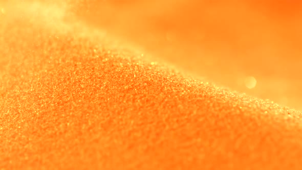 Pile of orange colored sand, Slow Motion