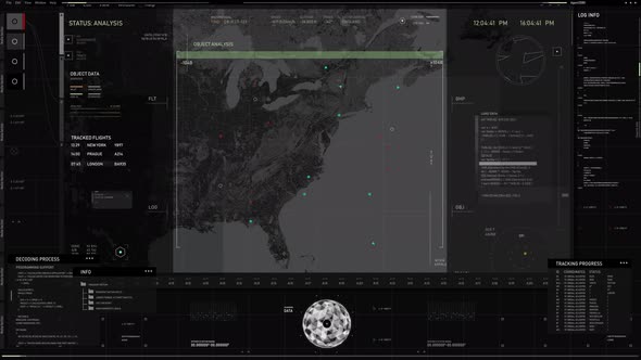 High Tech Police Computer System Conducts Analysis Of Private Jet Information alt