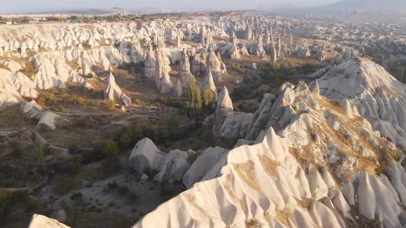 Cappadocia Landscape Aerial View. Turkey. Goreme National Park