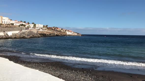 The black stone beach in Poris de Abona 