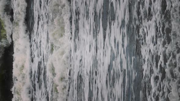 Rough Sea Waves Crashing