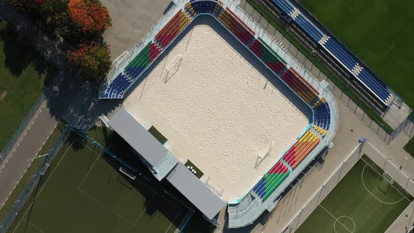 Soccer Field with Bleachers for Beach Soccer