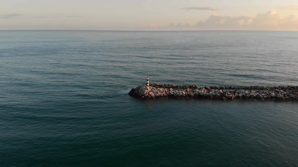 Lighthouse on sunset