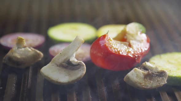 Cooking Vegetables on Grill