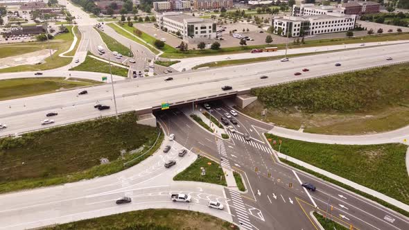 First Diverging Diamond Interchange (DDI)  At I-75 and 14 Mile Road In Madison Heights and Troy Mich