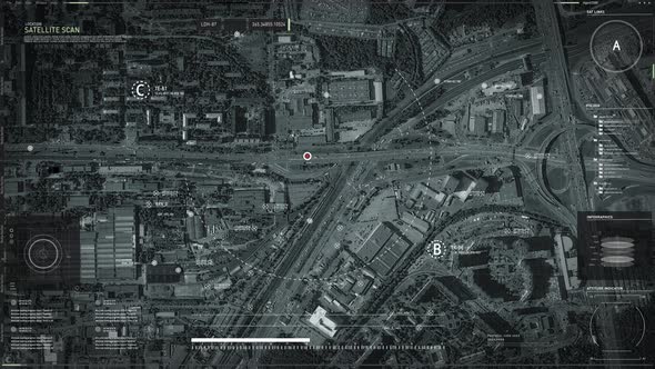 High tech radar is studying the required location for criminal information alt