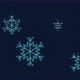 White and blue snowflakes appear in a dark blue sky - VideoHive Item for Sale