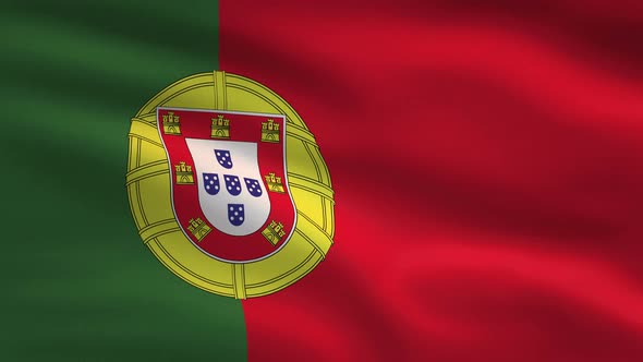 Portugal Windy Flag Background 4K