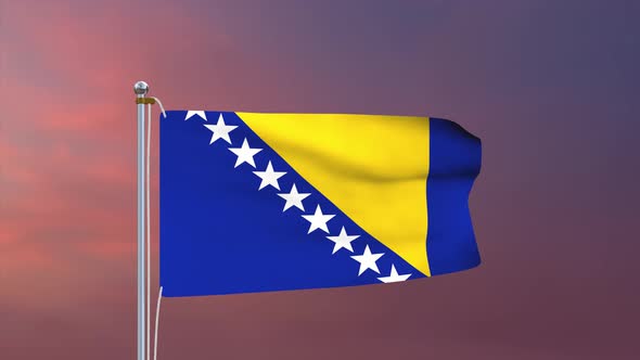 Bosnia And Herzegovina Flag 4k