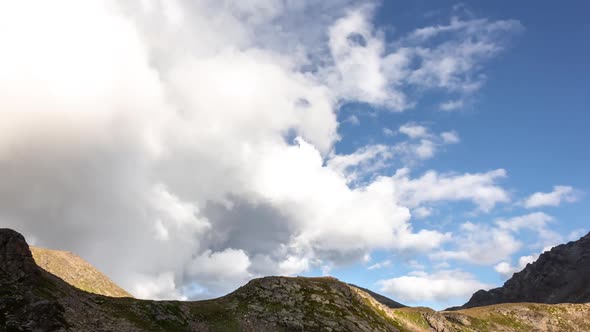 Clouds Hover Over the Mountains