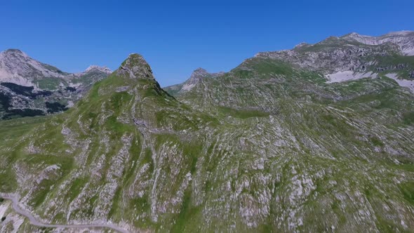 Aerial View on Mountains in the Park Durmitor