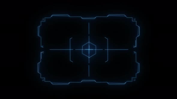 Hud Frame Digital Technology Plexus Lines, Alpha Channel