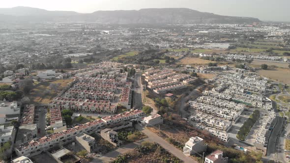 Aerial view of residential area beside hill region at Alta California, Mexico